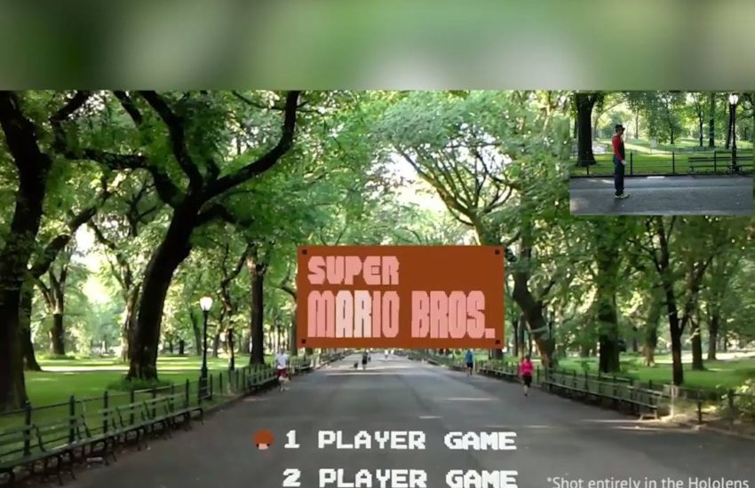 Super Mario Bros recreated as life size augmented reality game