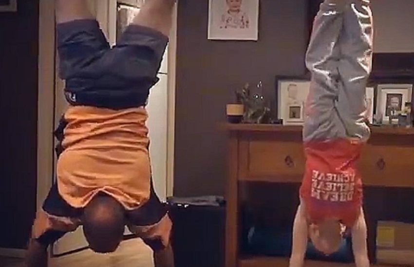 This father is trying to keep up with his gymnast daughter. More, https://www.instagram.com/my_gym_dad/ #diplyoriginals