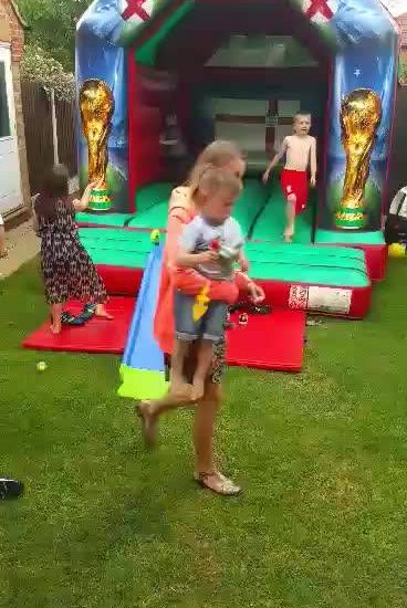 Trying to act cool in front of the kids but failing miserably...