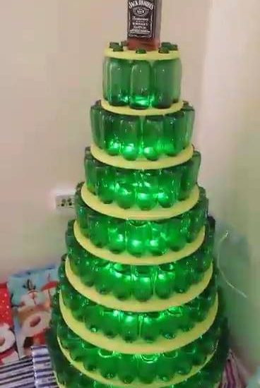 Beer Bottle Christmas Tree