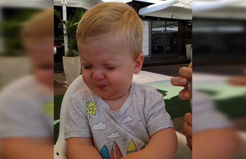 Baby Cringes At Lemon Juice