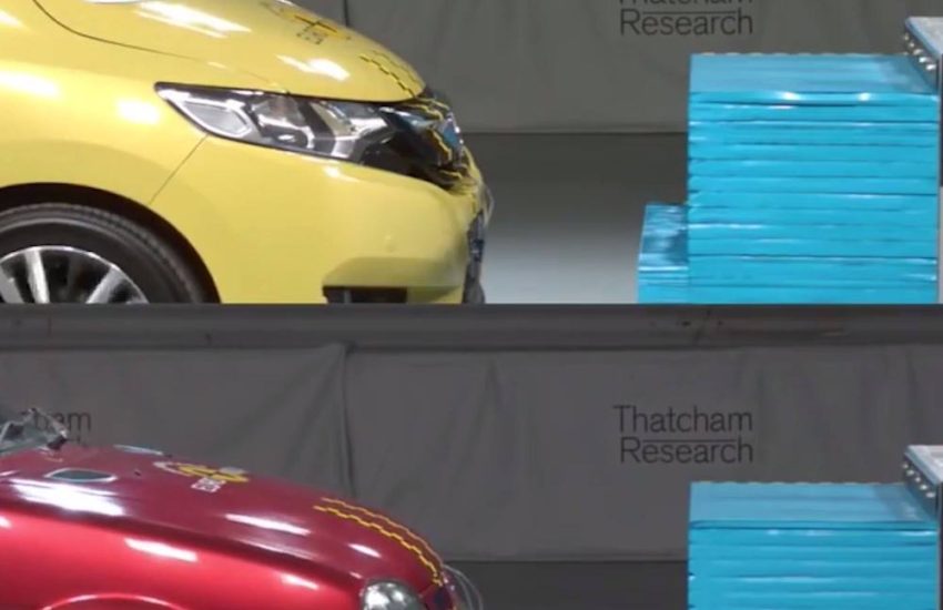 Crash test Rover 100 vs Honda 2017