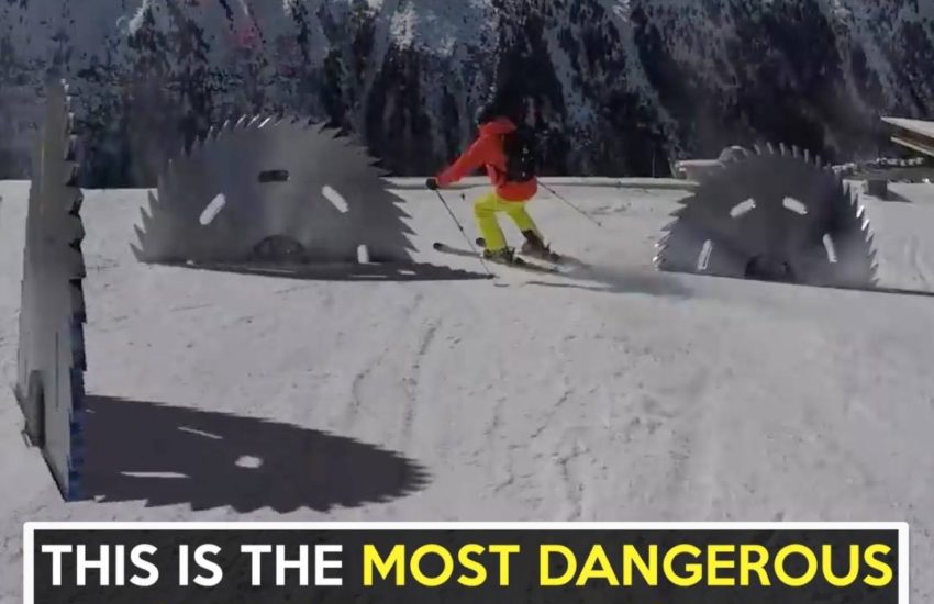 This GoPro footage of this ski-line is insane