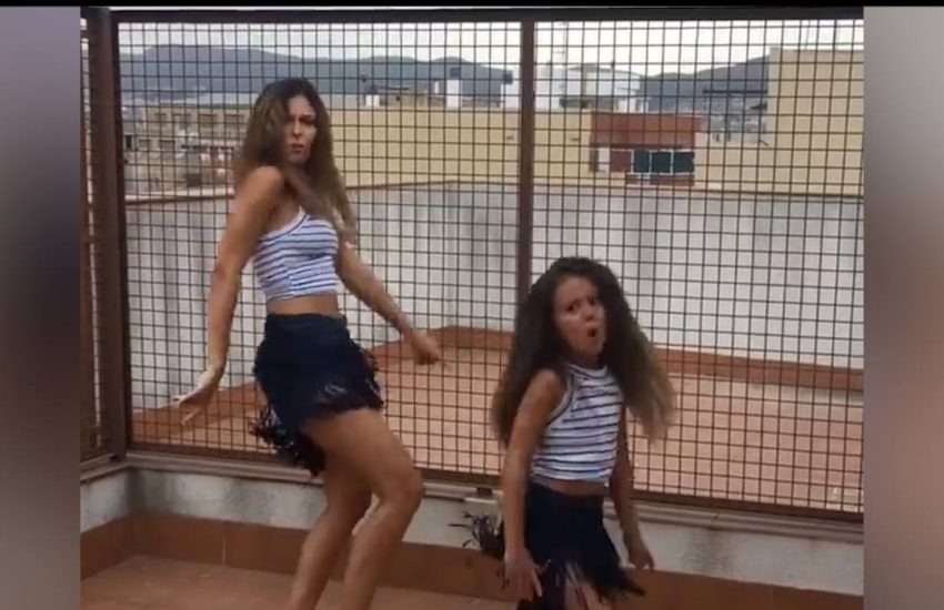 Mother and daughter have dance moves down