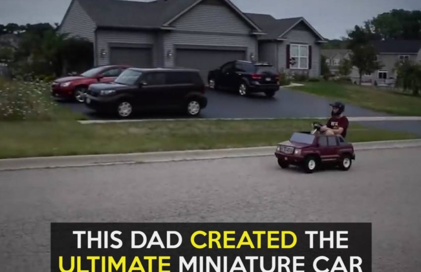 This dad created the ultimate miniature car