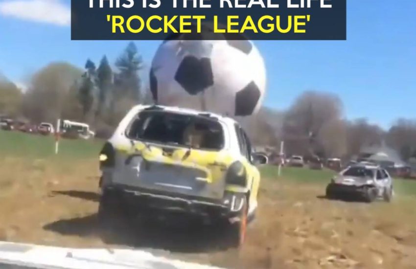 This is the real life 'Rocket League'