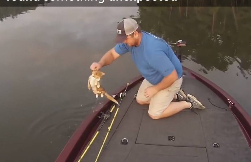 These two men were out fishing and found something unexpected