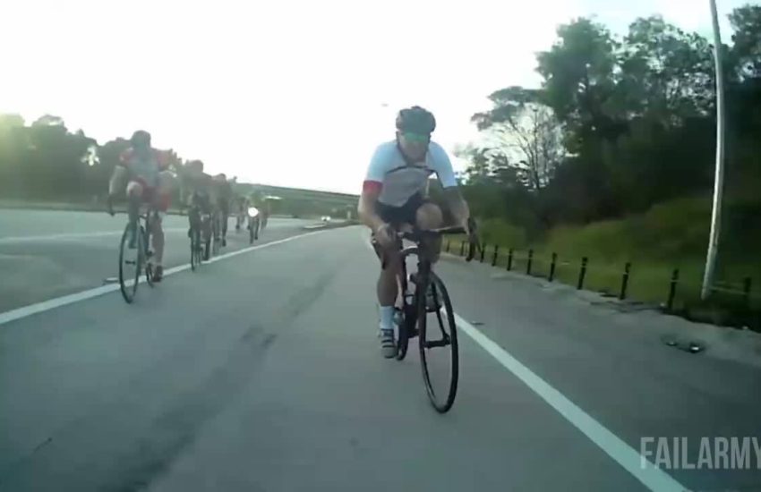 Racer Goes Down Hard