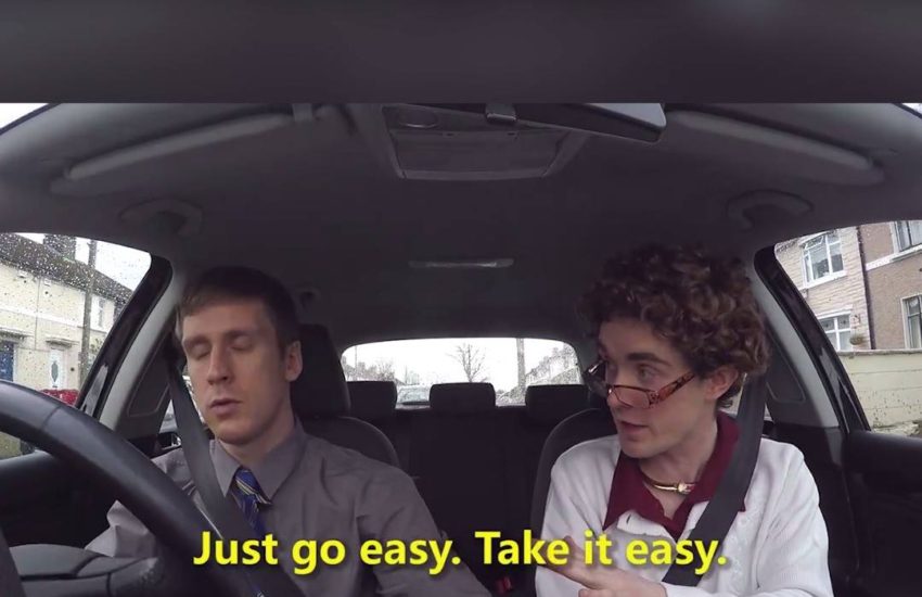 When your parents teach you to drive