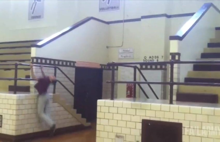 He Cut Class To Do Some Parkour