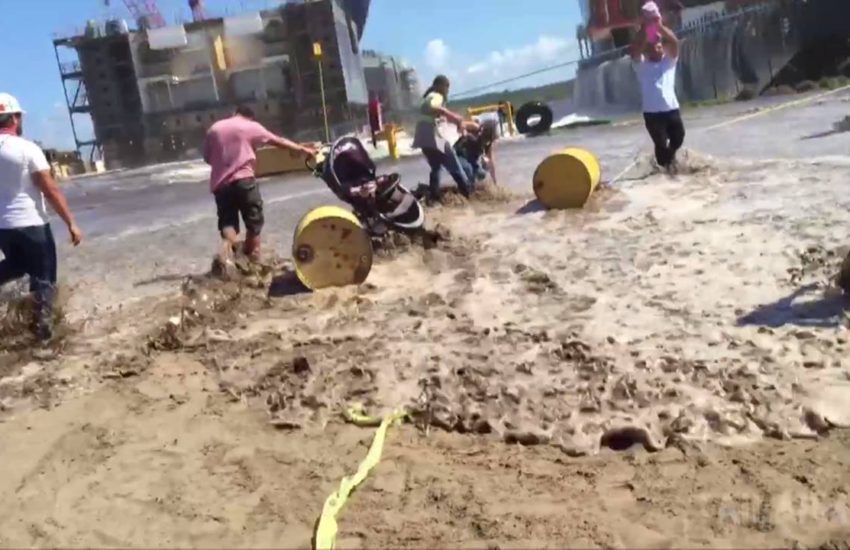 Spectators Washed Out