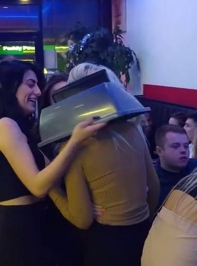 Girl Gets Head Stuck In Bin Lid