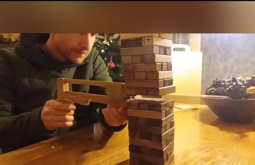 Nobody takes Jenga as seriously as this guy