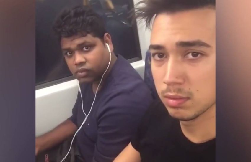 What happens when you tough stranger's legs on trains