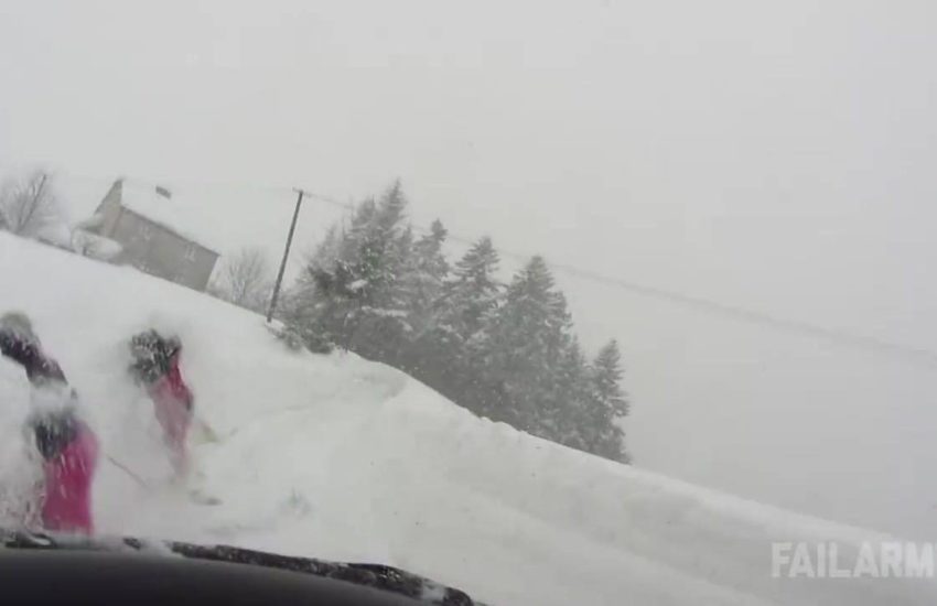 Skiers vs. Car Chicken