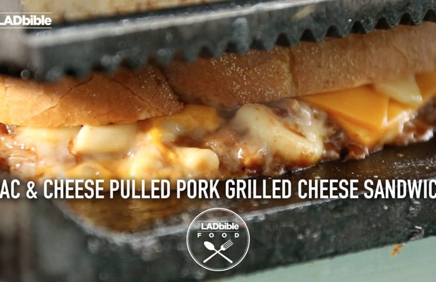 The Mac & Cheese And Pulled Pork Grilled Cheese Sandwich