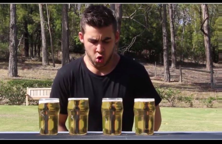Lad Downs 4 Pints In 5 Seconds