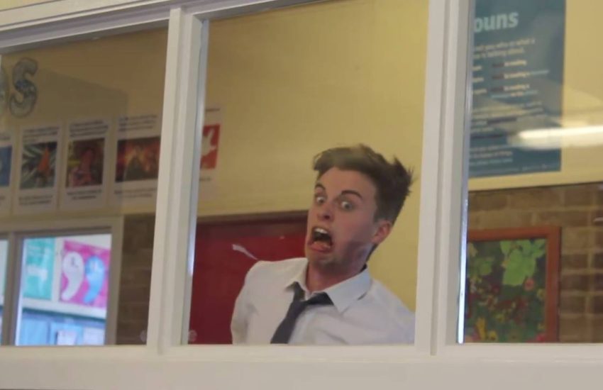 Seeing Your Friend Through The Classroom Window