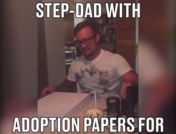 Daughter Surprises Step-Dad With Adoption Papers