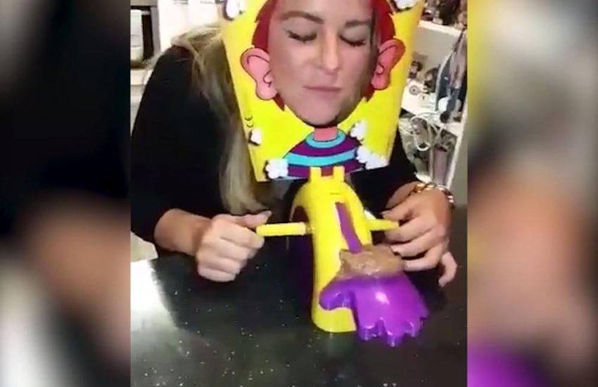 Pie-face with dog poop