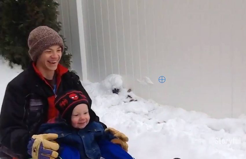 Genius Dad Builds Backyard Bobsled