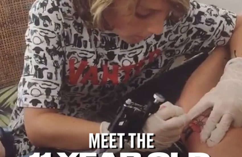 Meet The 11 Year Old Tattoo Artist