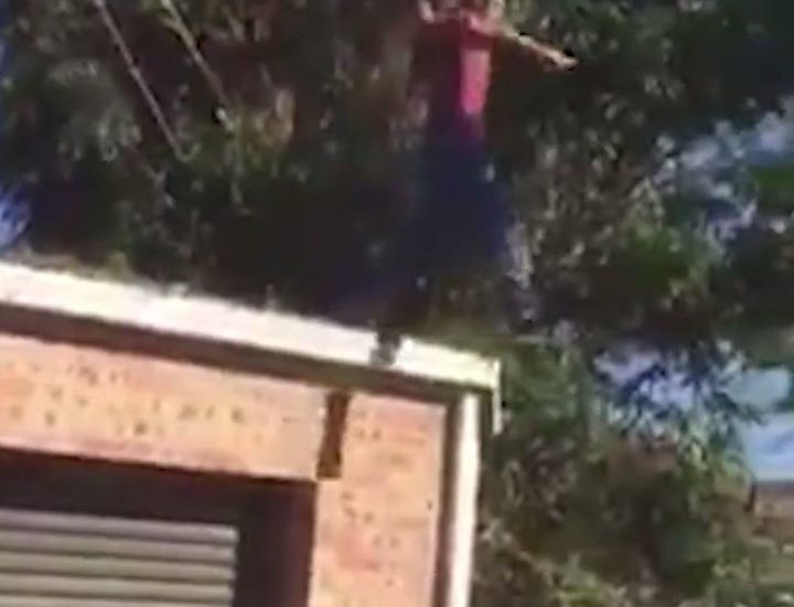 Guy Casually Walks Off Roof