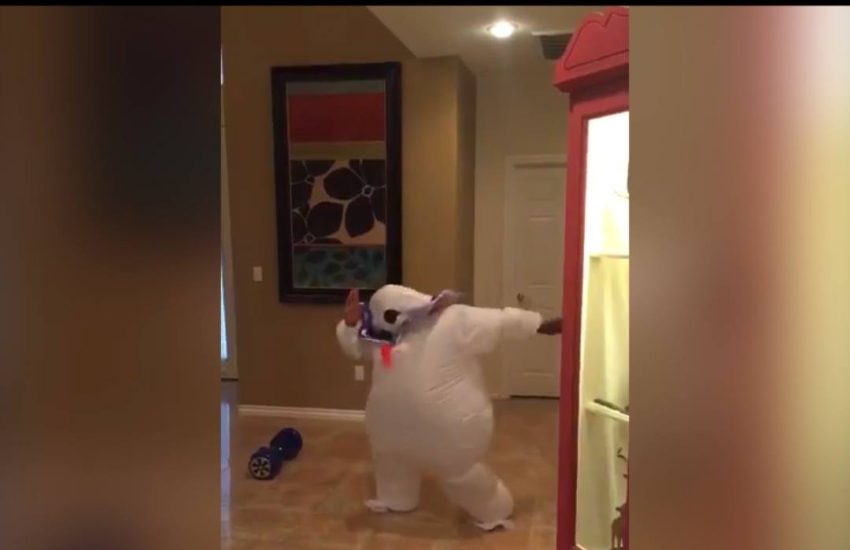 BOY TRIES ON HALLOWEEN COSTUME AND IT IS AMAZING