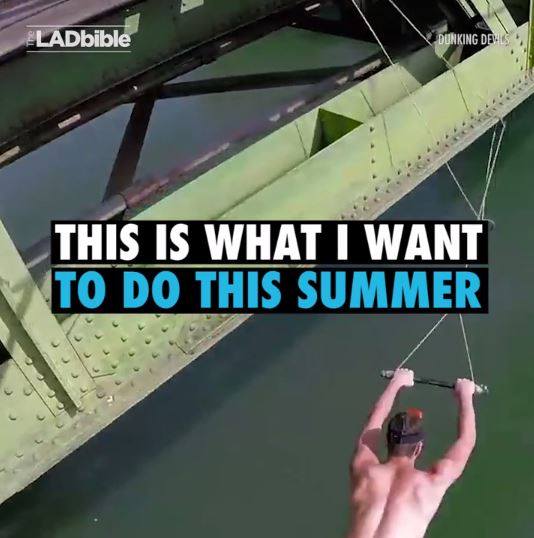 Rope Swing Dunking Looks Like A Lot Of Fun!