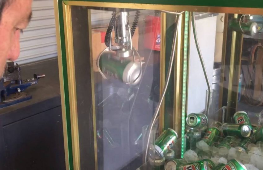 Lad Converts Claw Machine Into Beer Machine