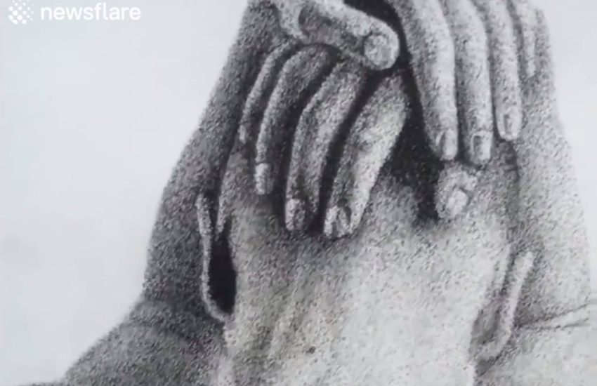 Artist Creates Art Using Just Dots