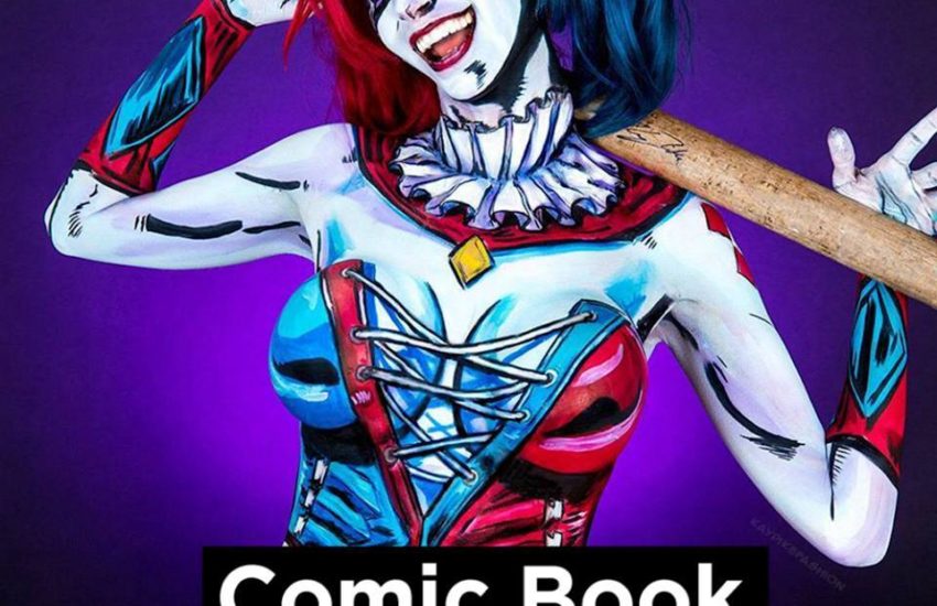 Girl Can Makes Incredible Comic Book Body Paintings