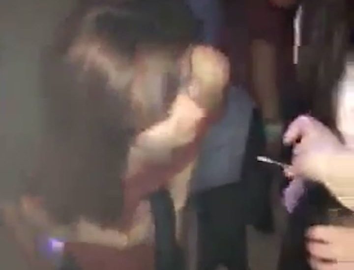Girl Grabs Cheeky Sip Of Someone Else's Drink