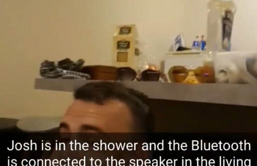 Lad Forgets To Disconnect From Speakers