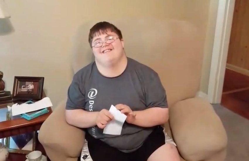 Lad Receives His College Acceptance Letter