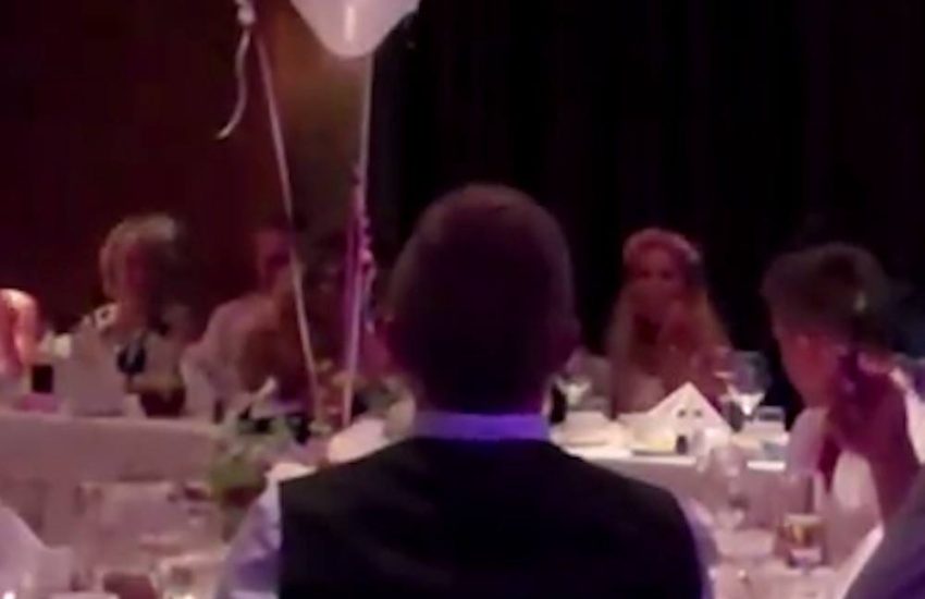 Lad's Inner Conscience Speaks To Him During Wedding Speech