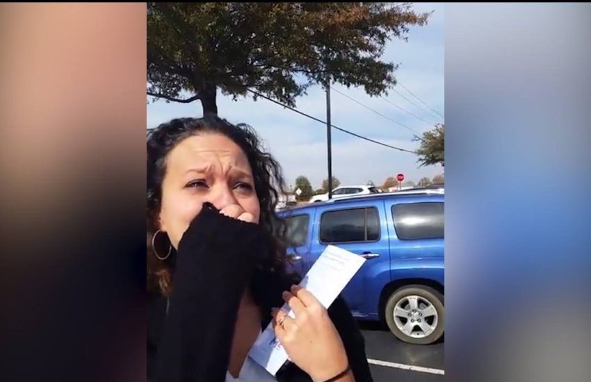 He surprised his wife with her dream car