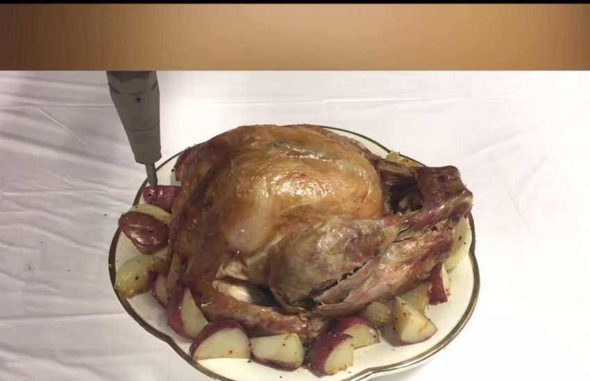 Carving a turkey with a water jet