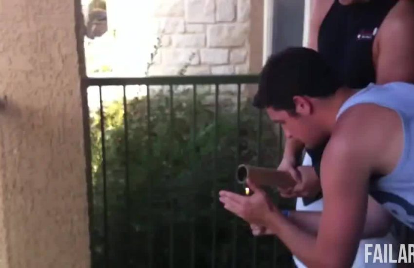 Firework Selfie Nutshot Fail