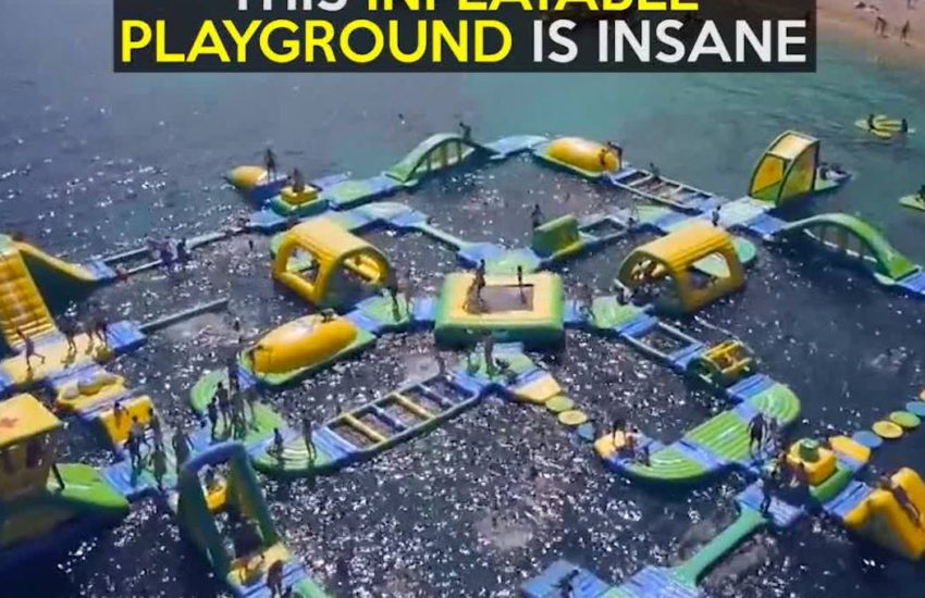 This inflatable playground is insane