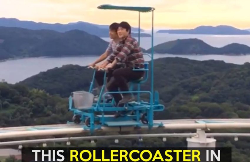 This rollercoaster in Japan is pedal-powered