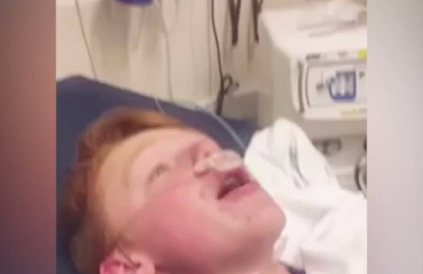 Kid wakes up from surgery and thinks he's a gangster