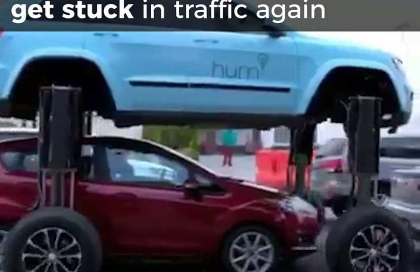 This car mean you'll never get stuck in traffic again