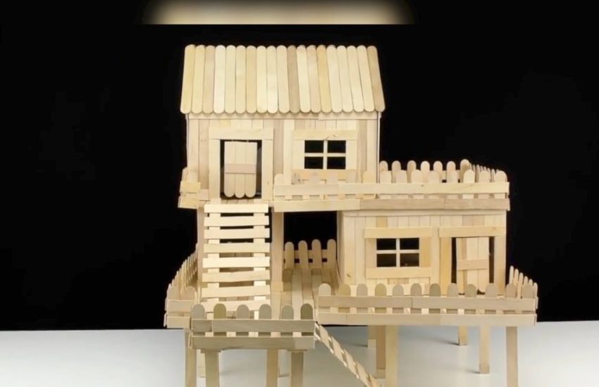 How to make a popsicle house for a rat
