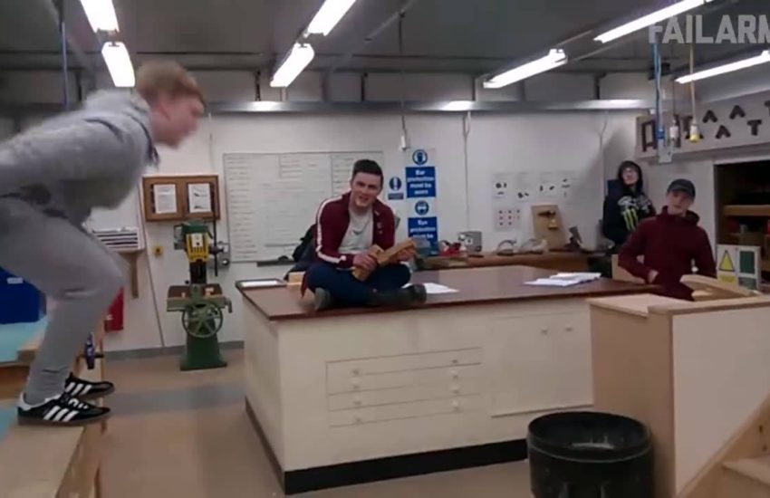 Classroom Long Jump Fail