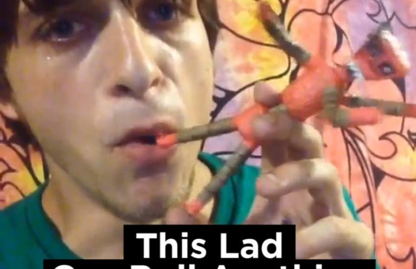 Guy Rolls Anything Into A Joint