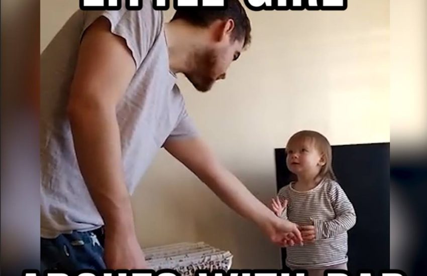 Little Girl Argues With Dad