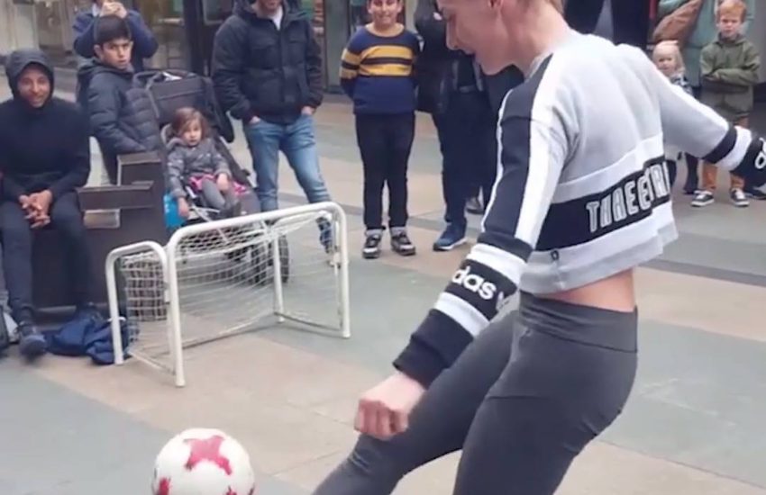 This Girls Got Some Serious Football Skills