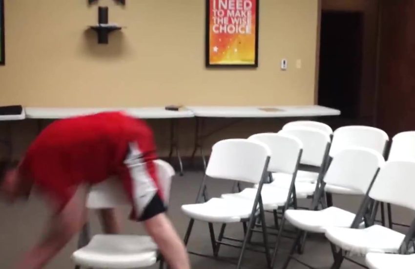 Epic Chair Jump Fail