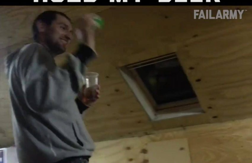 Drunk Beer Pong Player Epic Fadeaway Fail